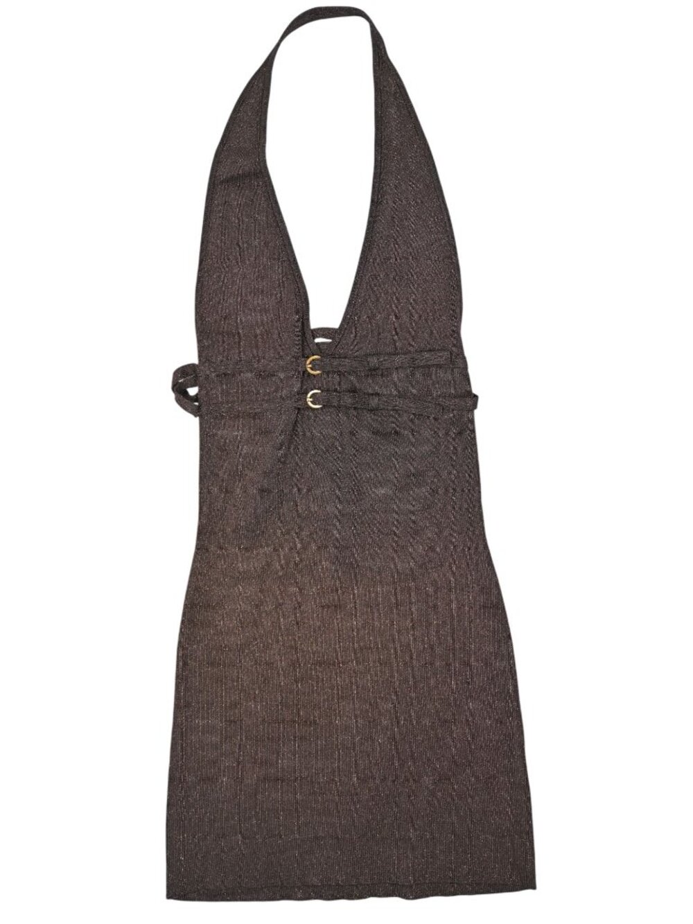 NBD Maddisyn Shimmer Mini Dress in Brown Metallic